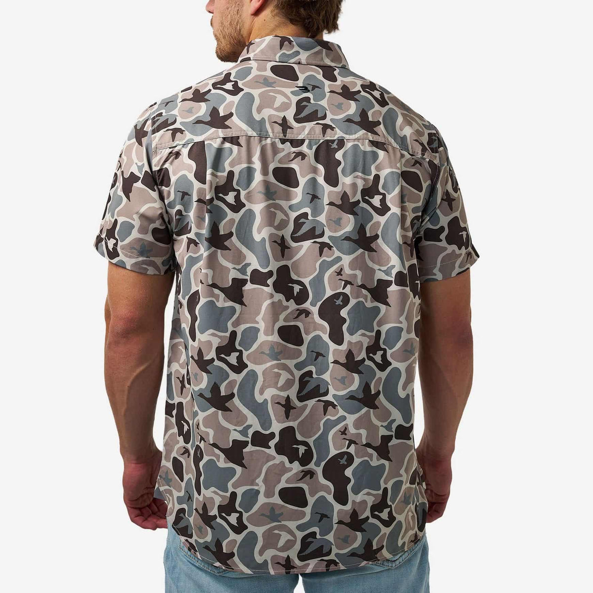 Burlebo Mallard Mayhem Camo Performance Button Up Shirt BURLEBO