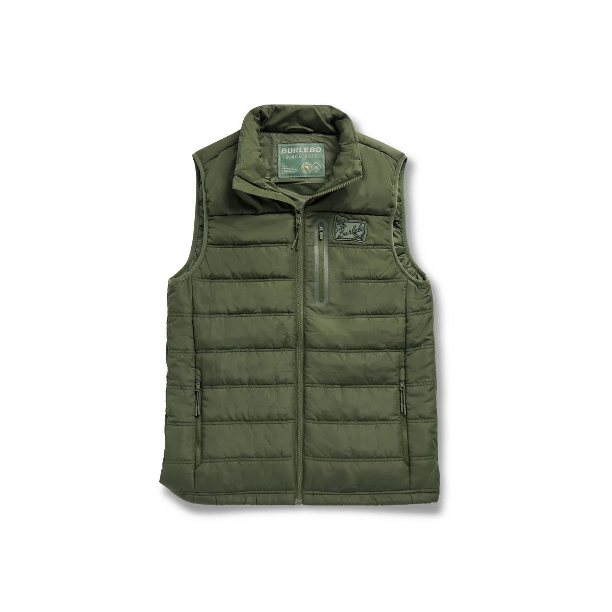 BURLEBO MALLARD GREEN PUFFER VEST BURLEBO