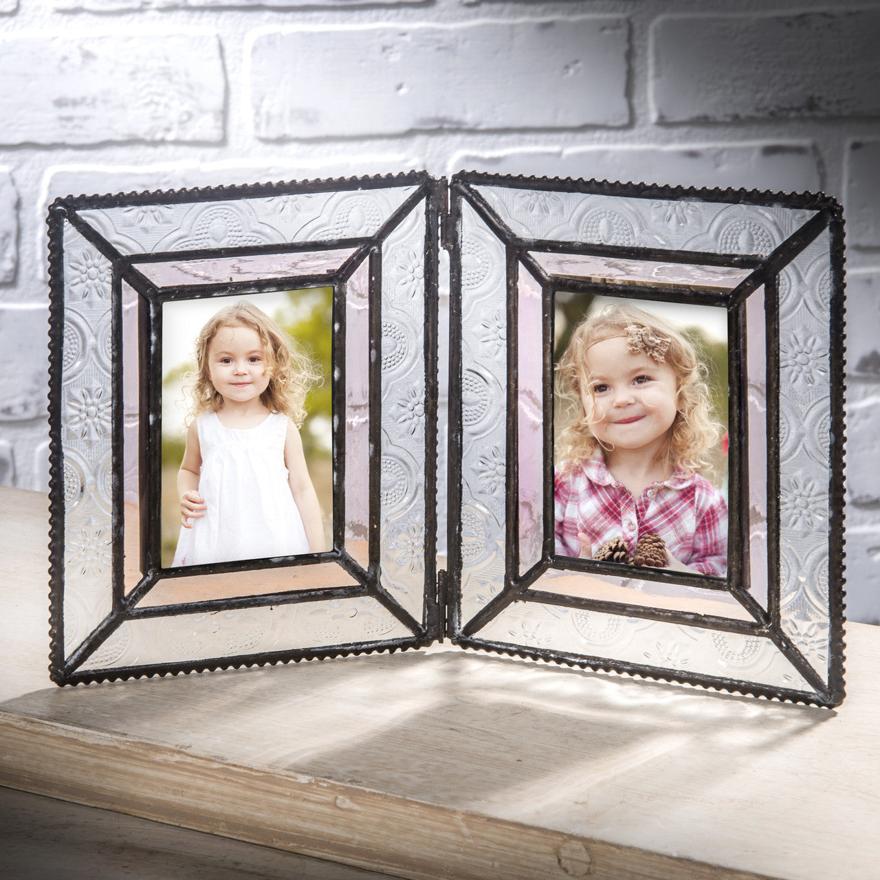 J Devlin Glass Art & Bert Anderson Collection - Pic 172 Vintage Glass Frame Series: Double 2x3 Vertical J Devlin Glass Art & Bert Anderson Collection