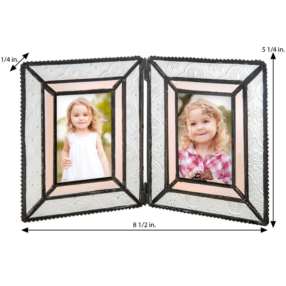 J Devlin Glass Art & Bert Anderson Collection - Pic 172 Vintage Glass Frame Series: Double 2x3 Vertical J Devlin Glass Art & Bert Anderson Collection