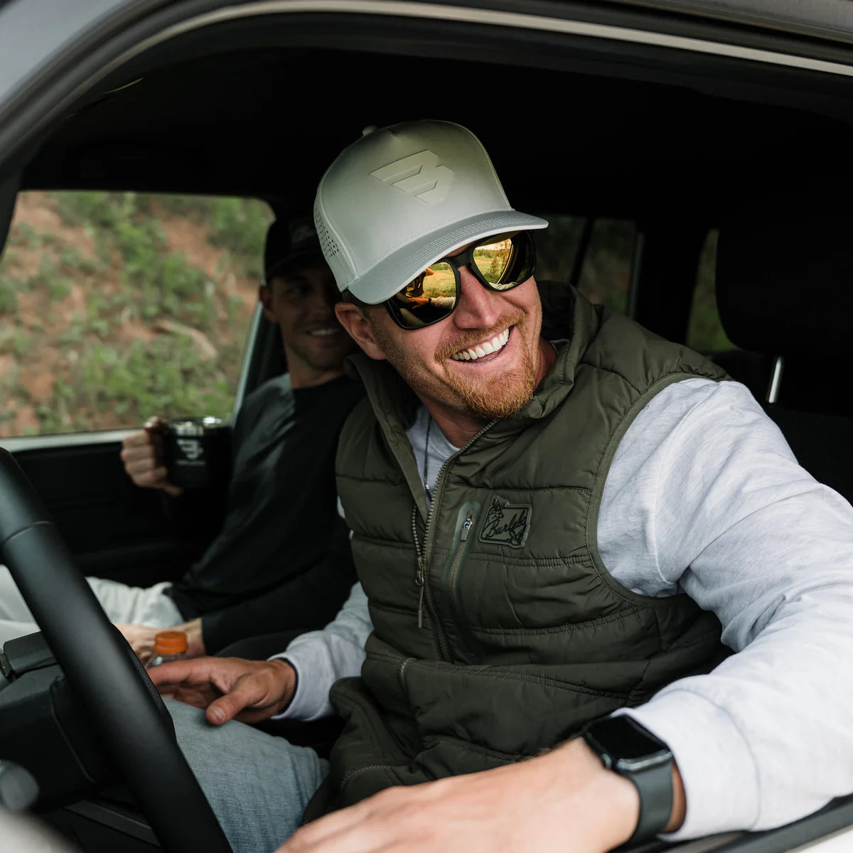 BURLEBO MALLARD GREEN PUFFER VEST BURLEBO