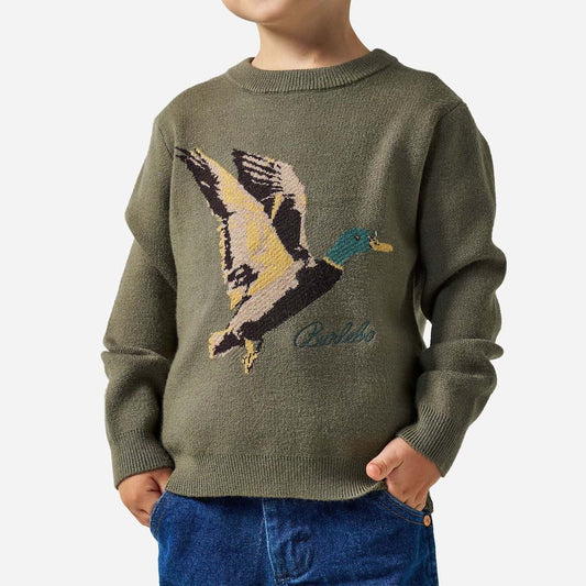 Burlebo Youth Olive Duck Youth Cabin Sweater BURLEBO