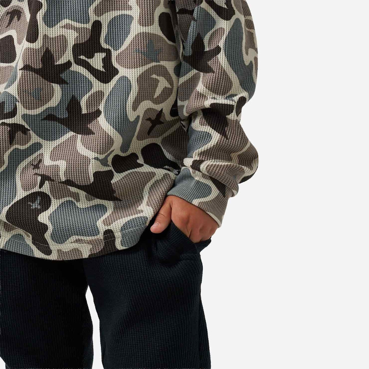 Burlebo Youth Mallard Mayhem Camo Thermal Hoodie BURLEBO