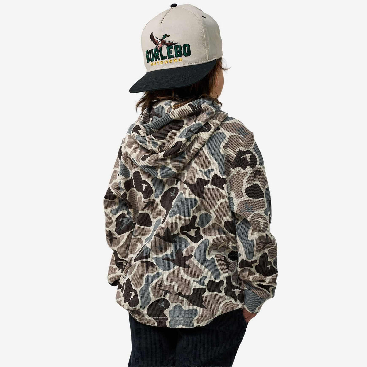 Burlebo Youth Mallard Mayhem Camo Thermal Hoodie BURLEBO