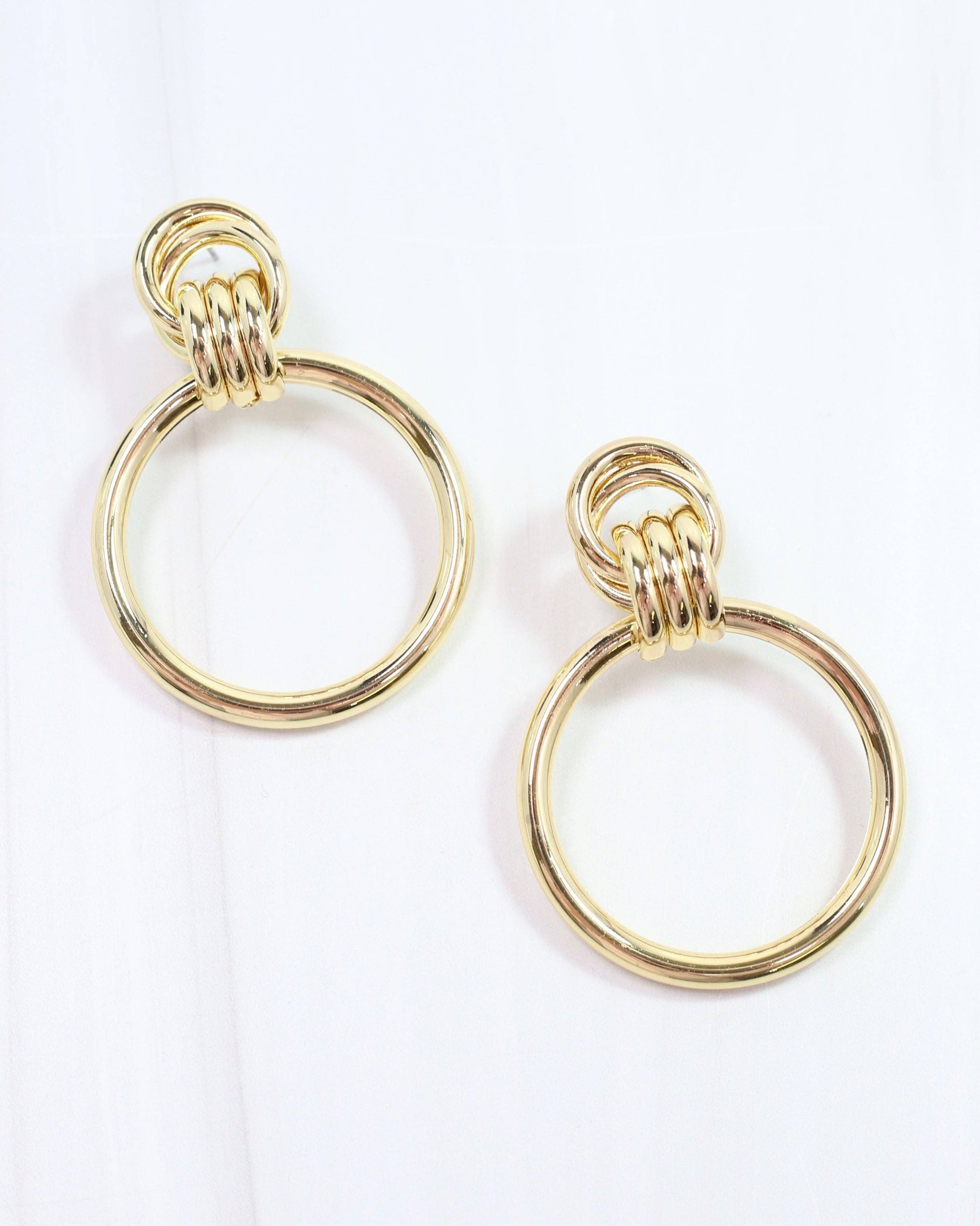 Caroline Hill - Freddie Drop Earring Gold: Default Caroline Hill