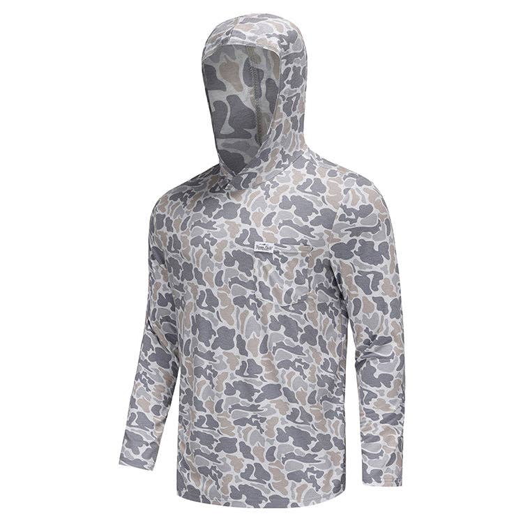 Honey Hole Outdoors - LS Performance Hoodie - Smoke Camo: 2X Honey Hole Outdoors