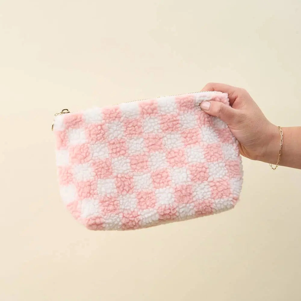 The Darling Effect - Teddy Pouch-Check Blush The Darling Effect