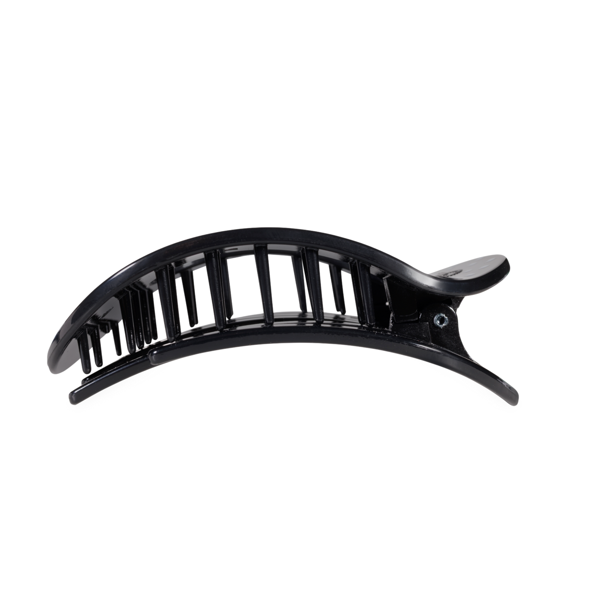 TELETIES - Black Polka Dot Party Large Flat Round Hair Clip TELETIES