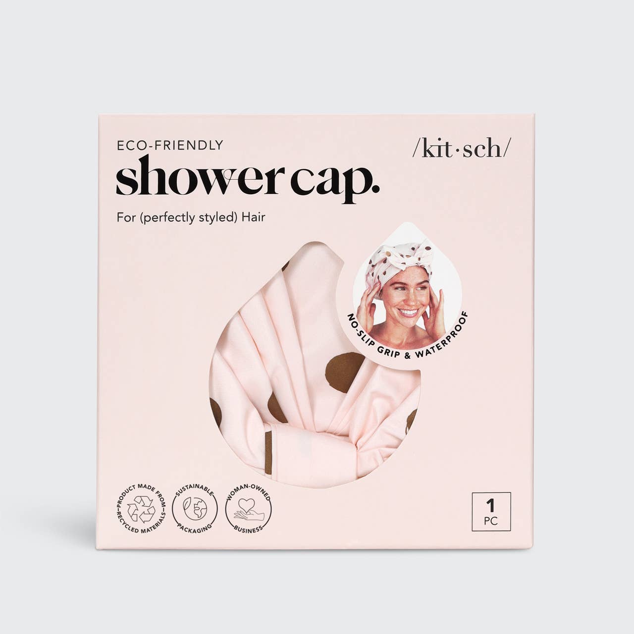 KITSCH - Luxury Shower Cap - Blush Dot KITSCH
