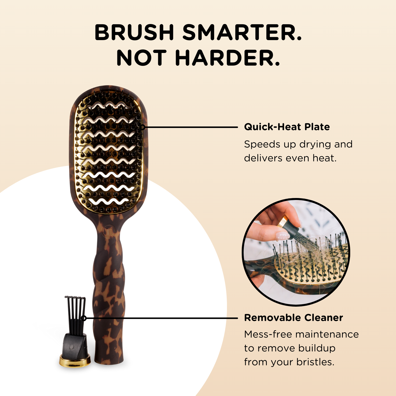 TELETIES - Vented Hair Brush | Tortoise TELETIES