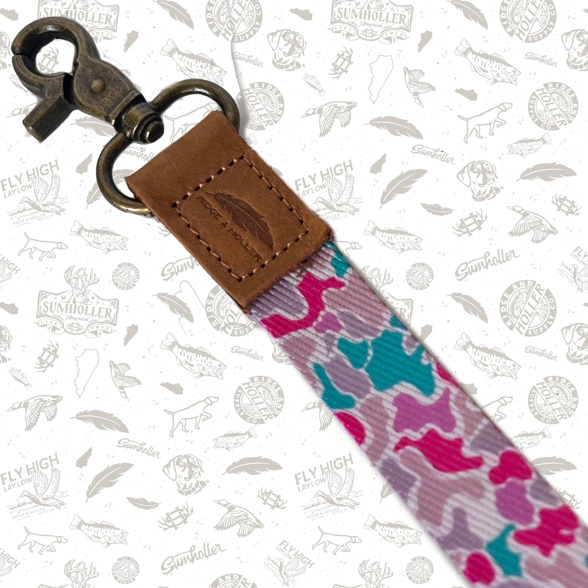 Ridge&Holler - Fly High Lay Low COTTON CANDY Camo Wrist Lanyard Ridge&Holler
