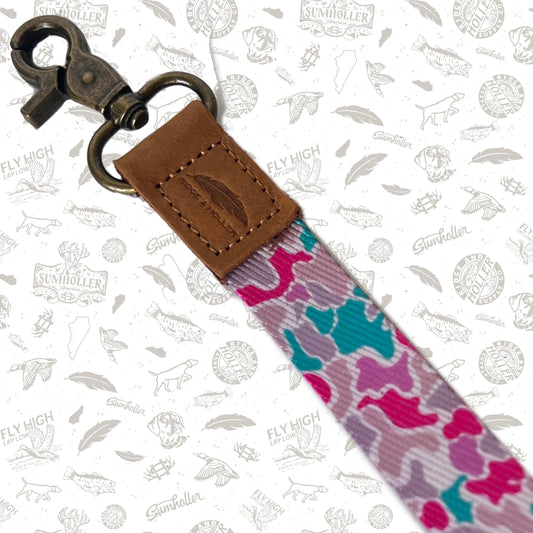 Ridge&Holler - Fly High Lay Low COTTON CANDY Camo Wrist Lanyard Ridge&Holler