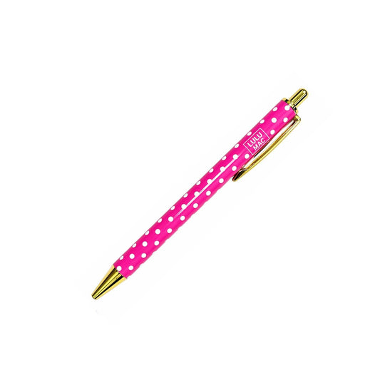 Girlie Girl Originals - LM-PEN-PD Hot Pink/White Dot Ink Pen Girlie Girl Originals