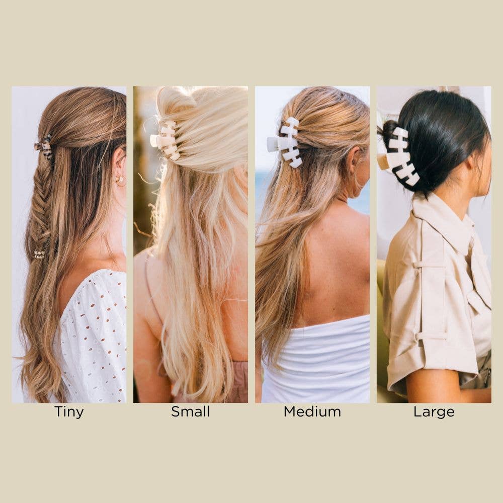 TELETIES - Classic Hair Clip | Small | Coconut White TELETIES