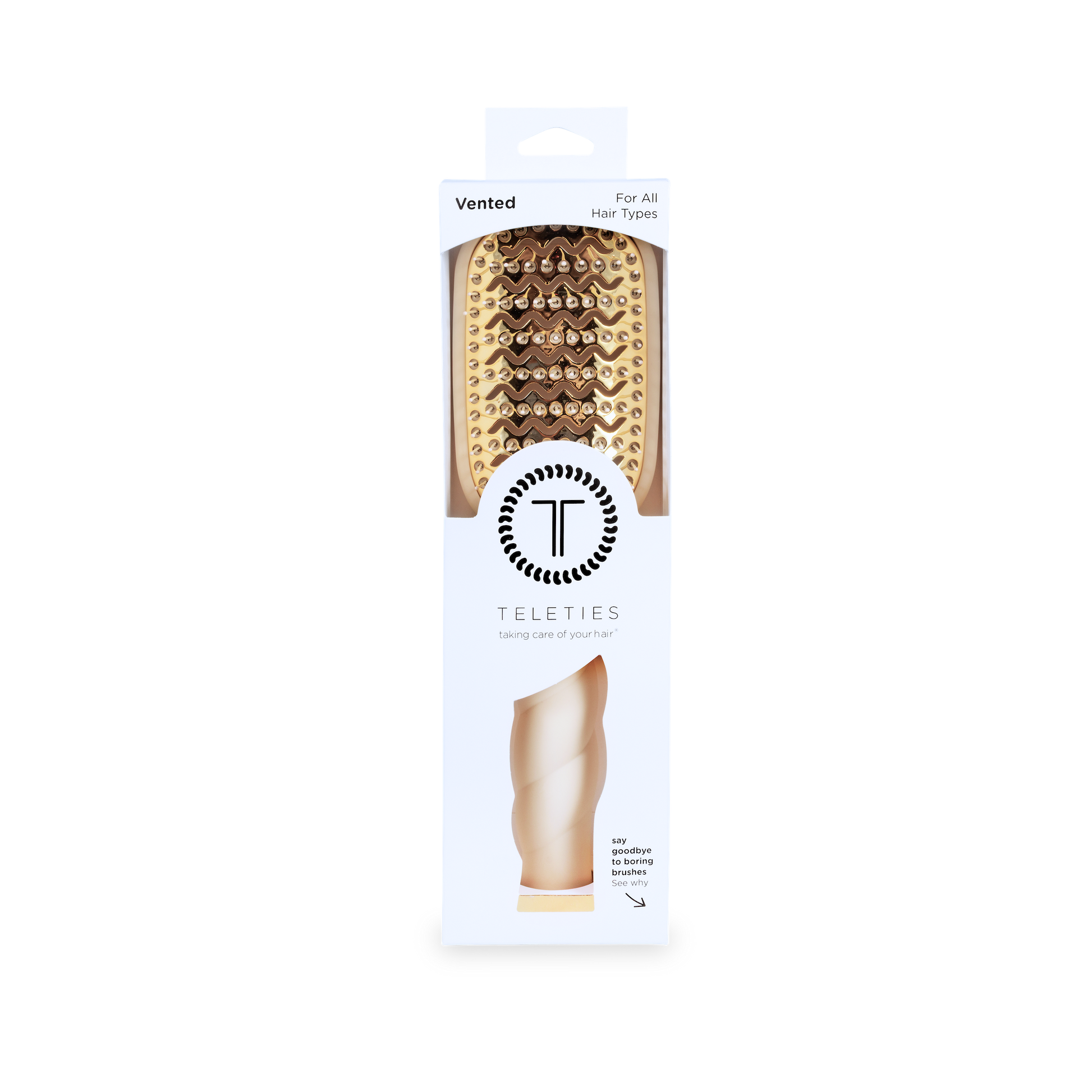 TELETIES - Vented Hair Brush | Tan TELETIES
