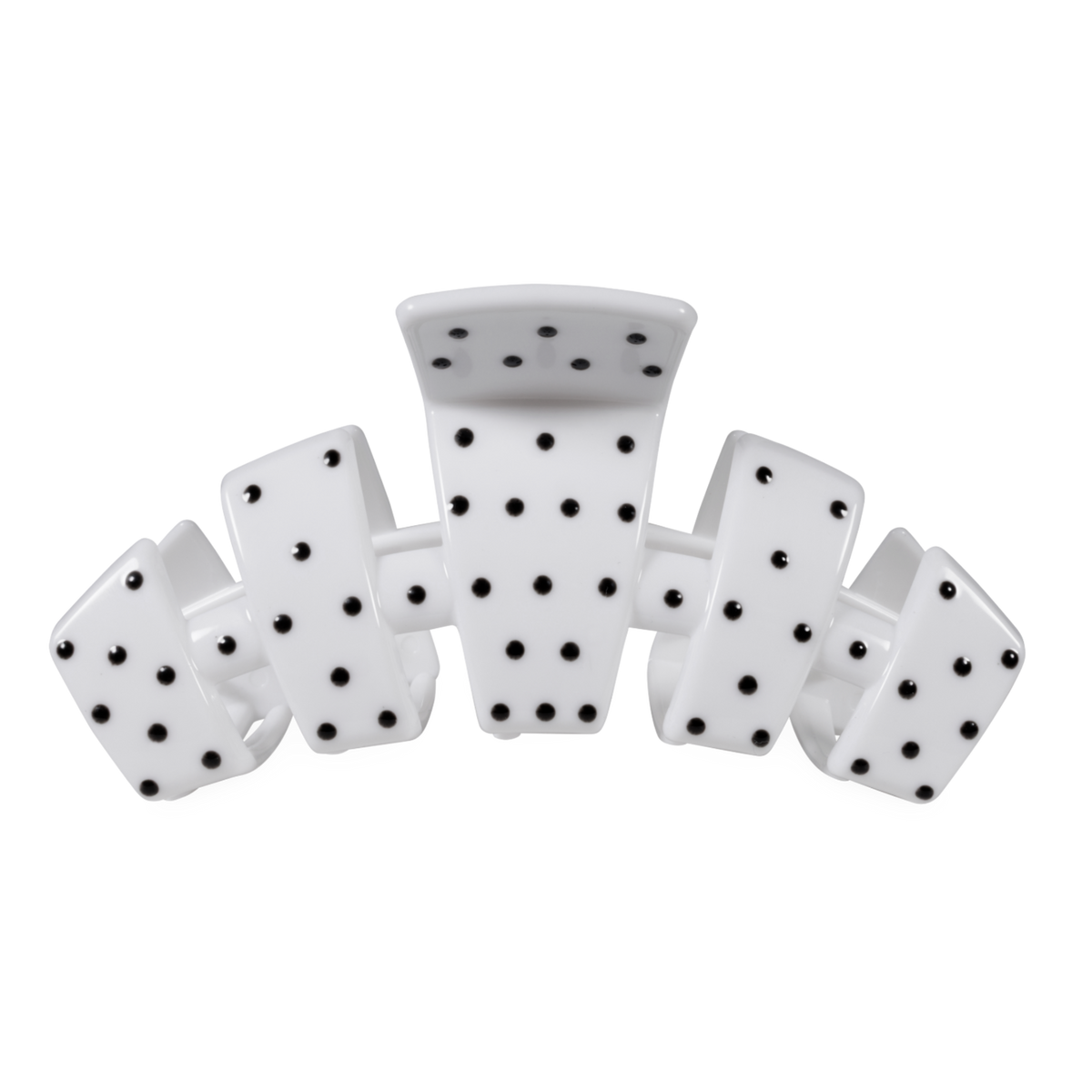 TELETIES - Classic White Polka Dot Party Large Claw Clip TELETIES