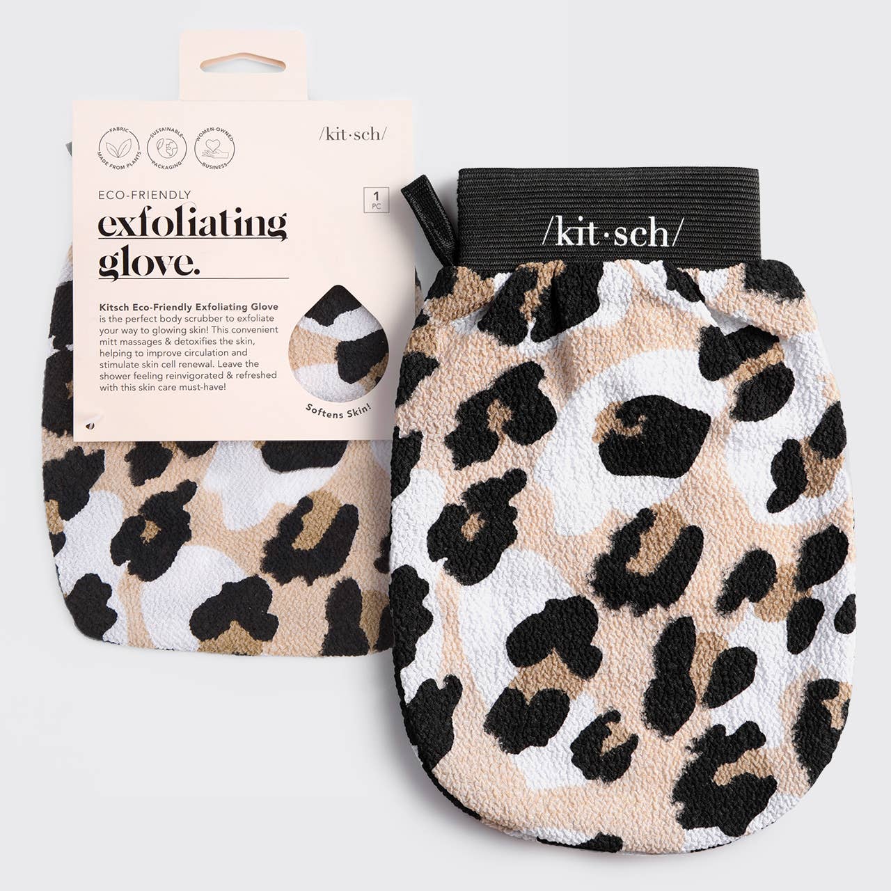KITSCH - Eco-Friendly Exfoliating Glove - Leopard KITSCH