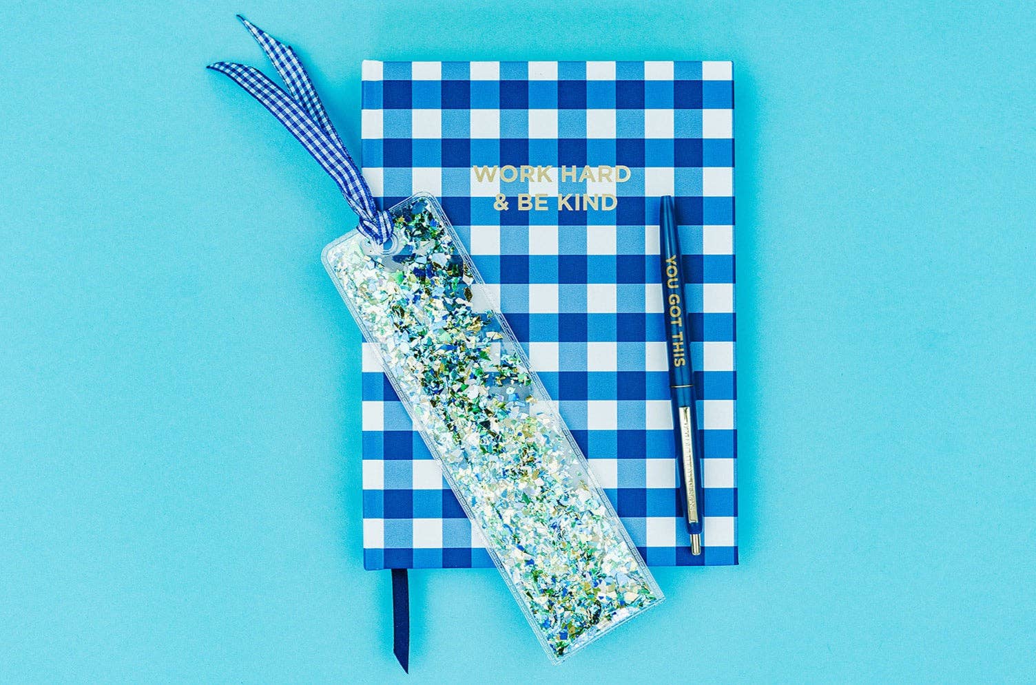 Taylor Elliott Designs - *ON SALE* Bookmark - Blue + Green Confetti Taylor Elliott Designs