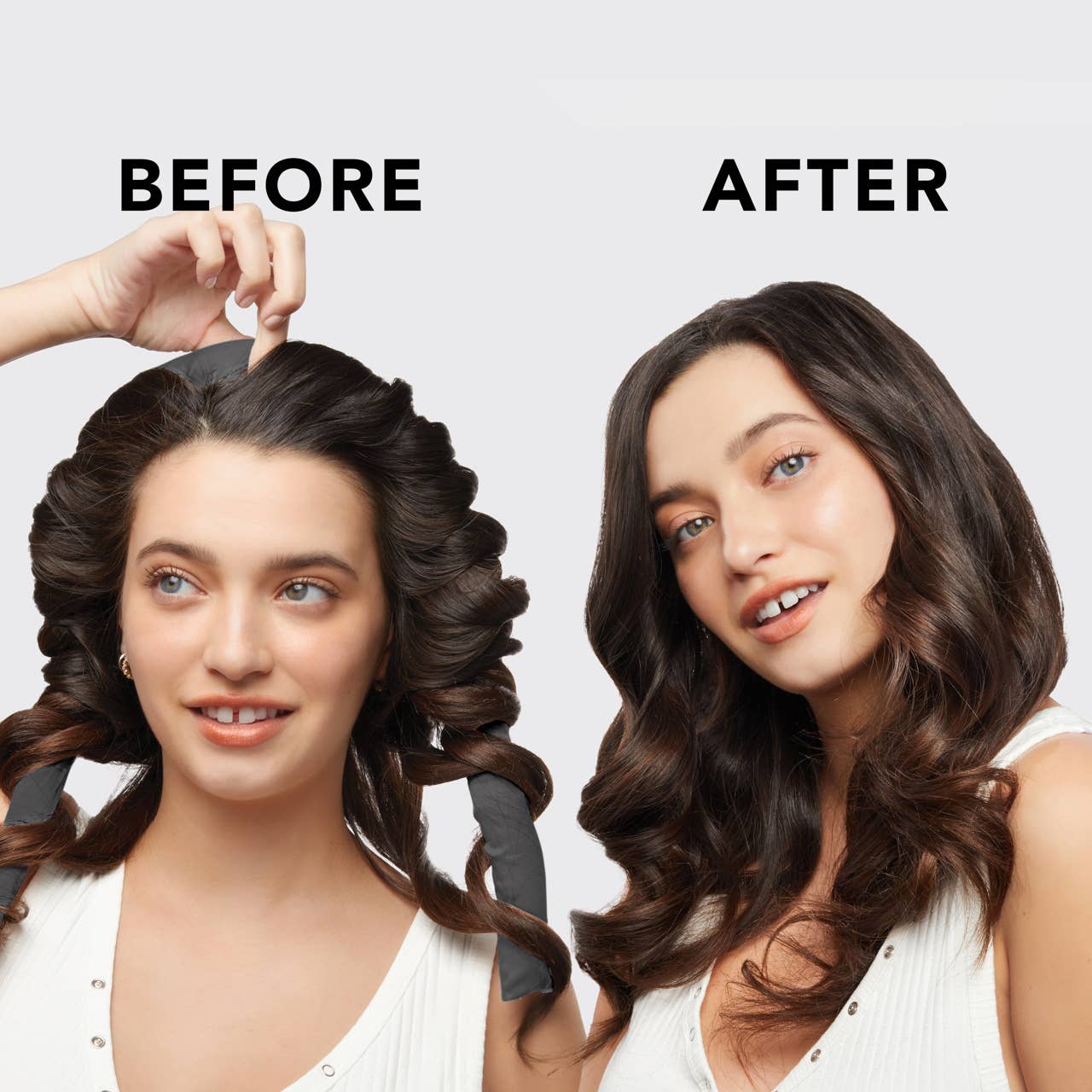KITSCH - Satin Heatless Curling Set - Charcoal KITSCH