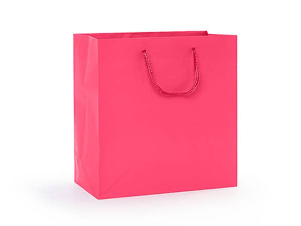 Nashville Wraps - Matte Paper Cord Handle Gift Bags: Navy Matte / 10 Pack / Cub 8x4x10" Nashville Wraps