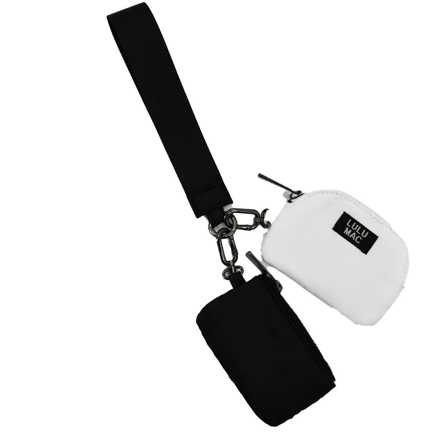 Girlie Girl Originals - DP-8162 Black/White Lulu Mac Double Pouch Wristlets Girlie Girl Originals