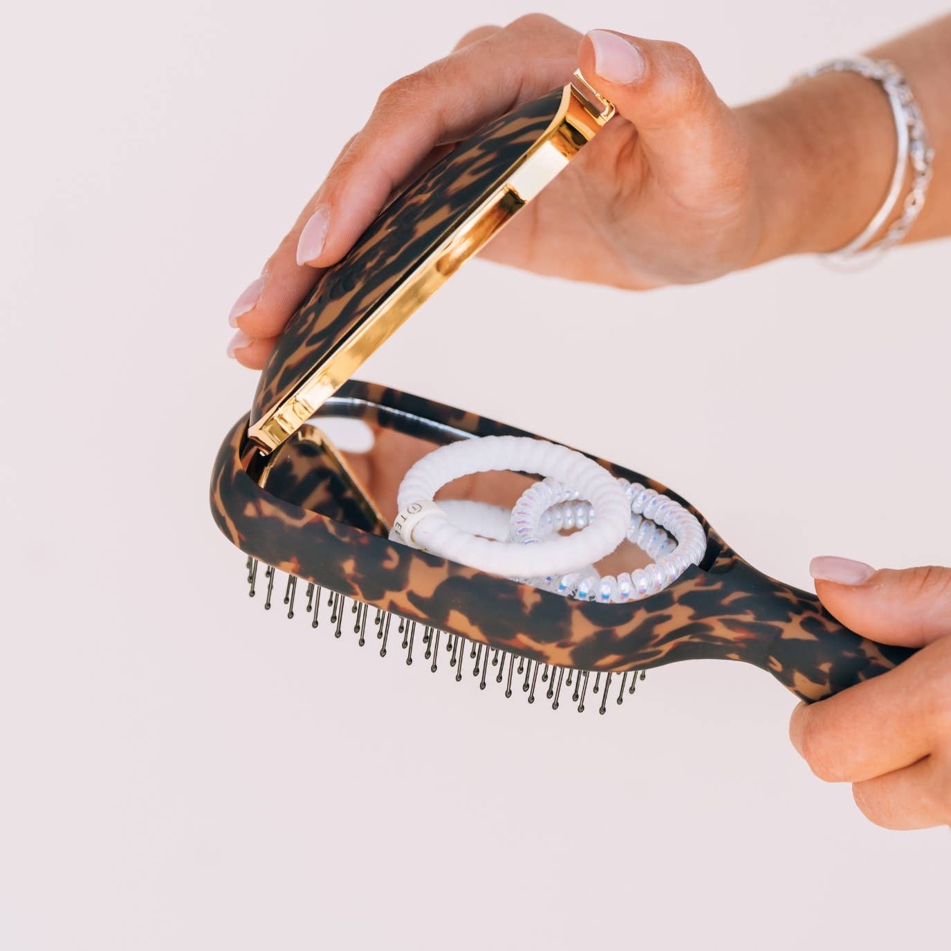 TELETIES - Detangler Hair Brush for Thick Hair - Tortoise TELETIES