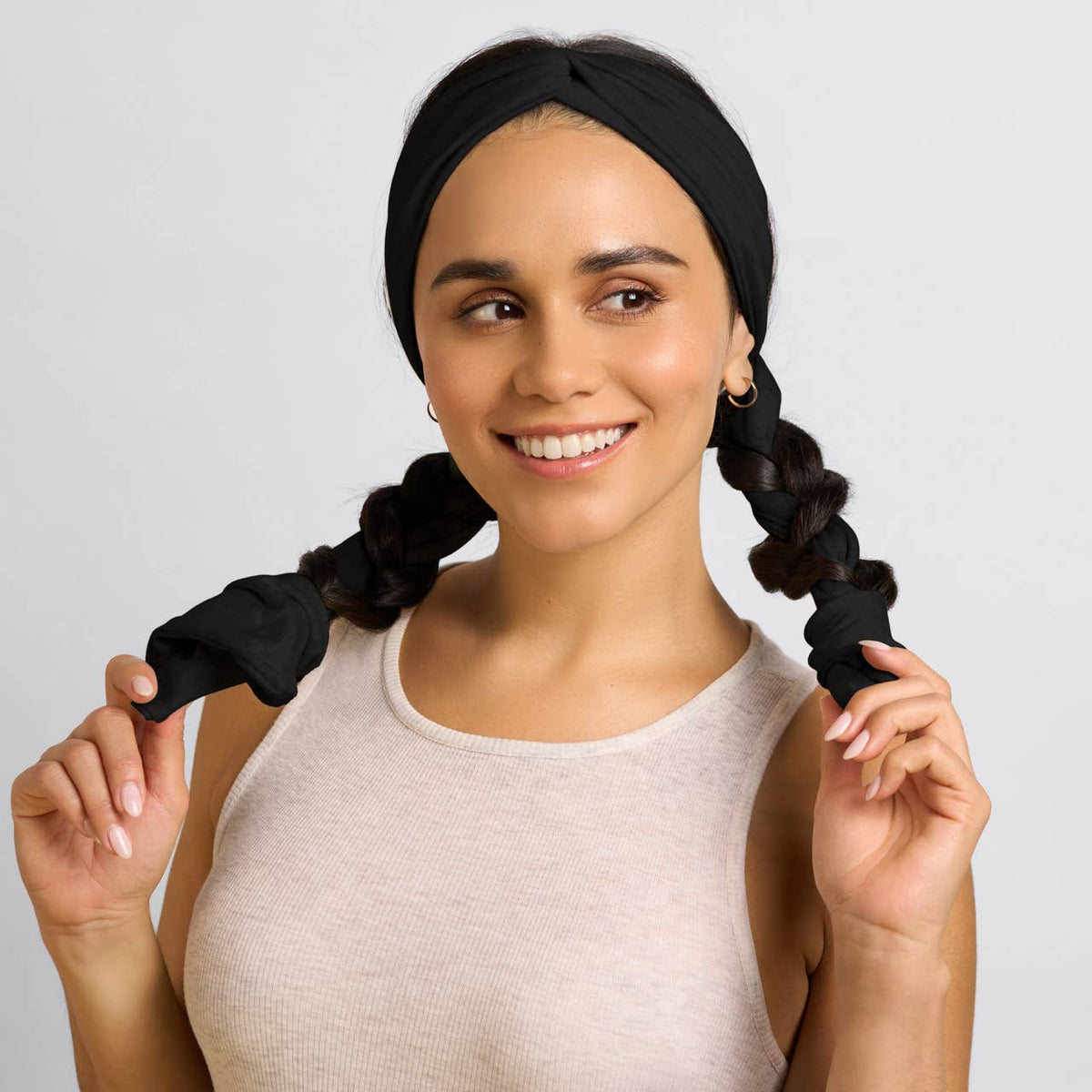 KITSCH - Set & Flow Heatless Curling Headband - Black KITSCH