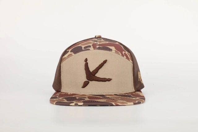 American Flyway Waterfowl - Turkey Tracks 7 Panel Brown Old School AFW Style American Flyway Waterfowl