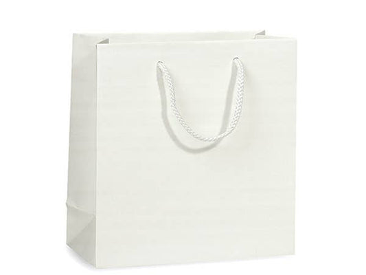 Nashville Wraps - Matte Paper Cord Handle Gift Bags: White Matte / 10 Pack / Filly 12x5x12" Nashville Wraps