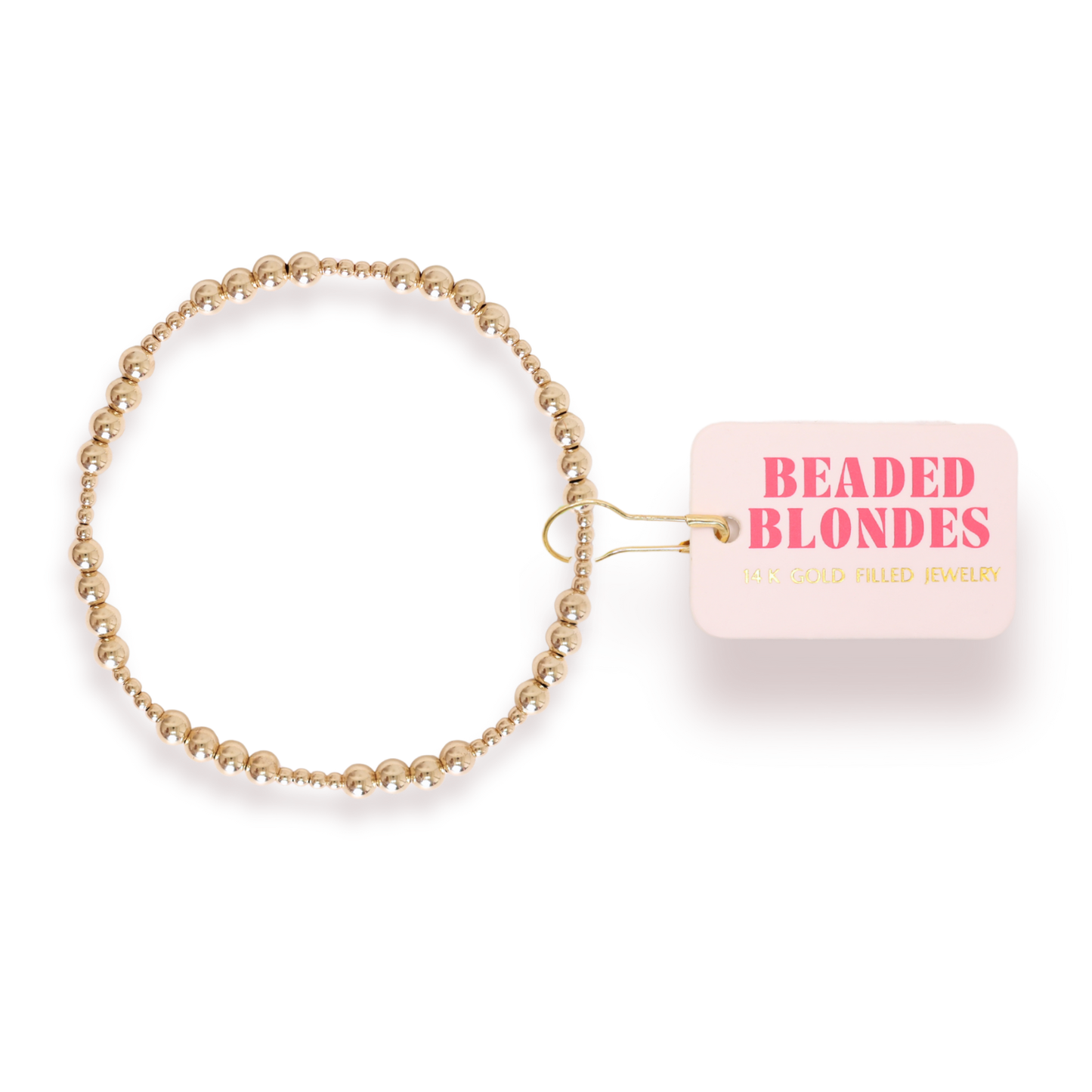 Beaded Blondes - Scottie Bracelet in Gold: Petite 6.25 Inch Beaded Blondes