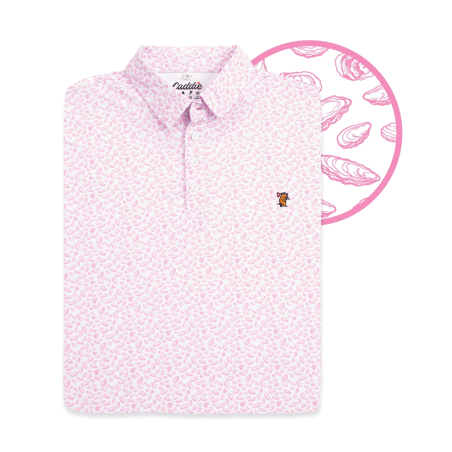 Buck Wild Branding - Caddie Half Shell Polo (C-166): S Buck Wild Branding