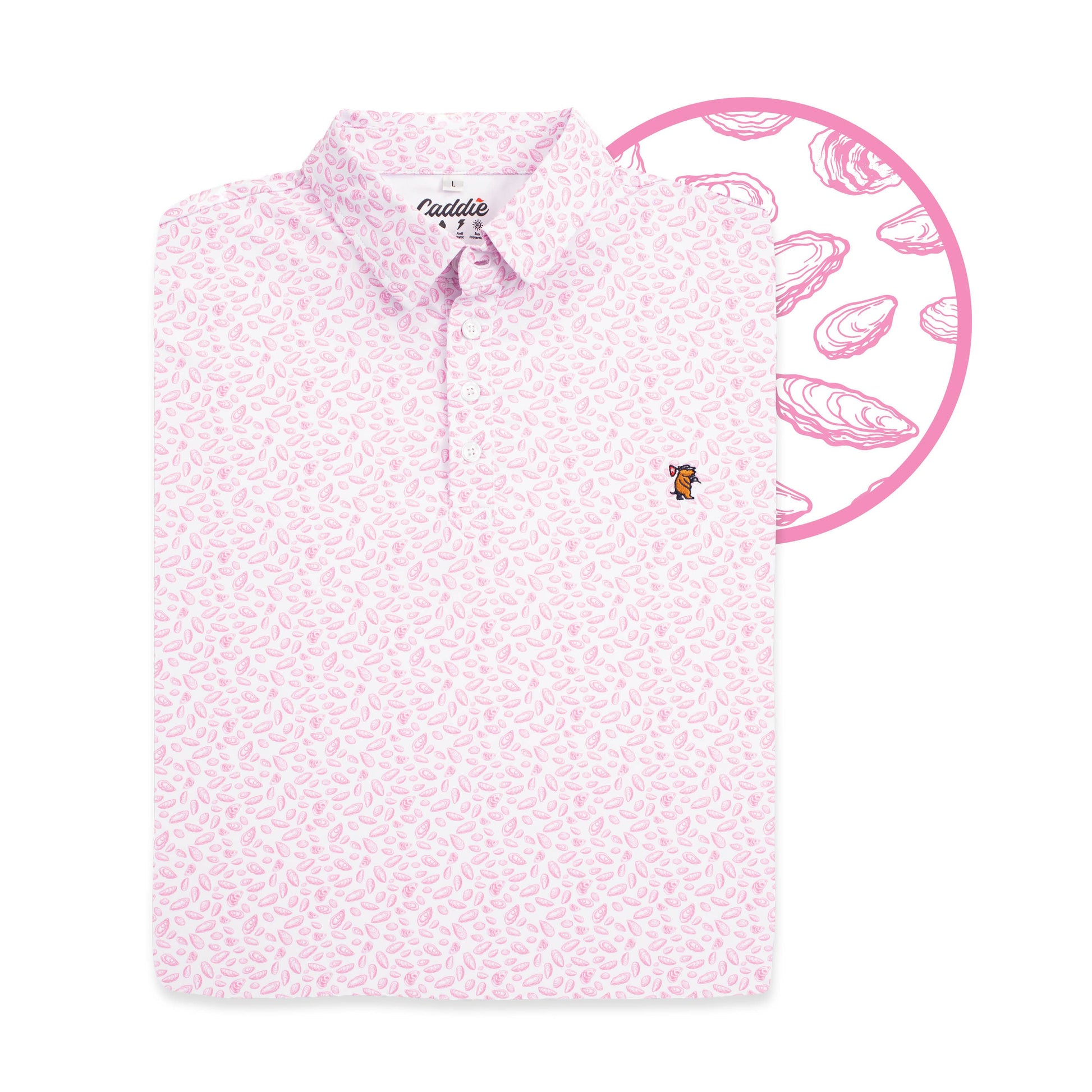 Buck Wild Branding - Caddie Half Shell Polo (C-166): S Buck Wild Branding