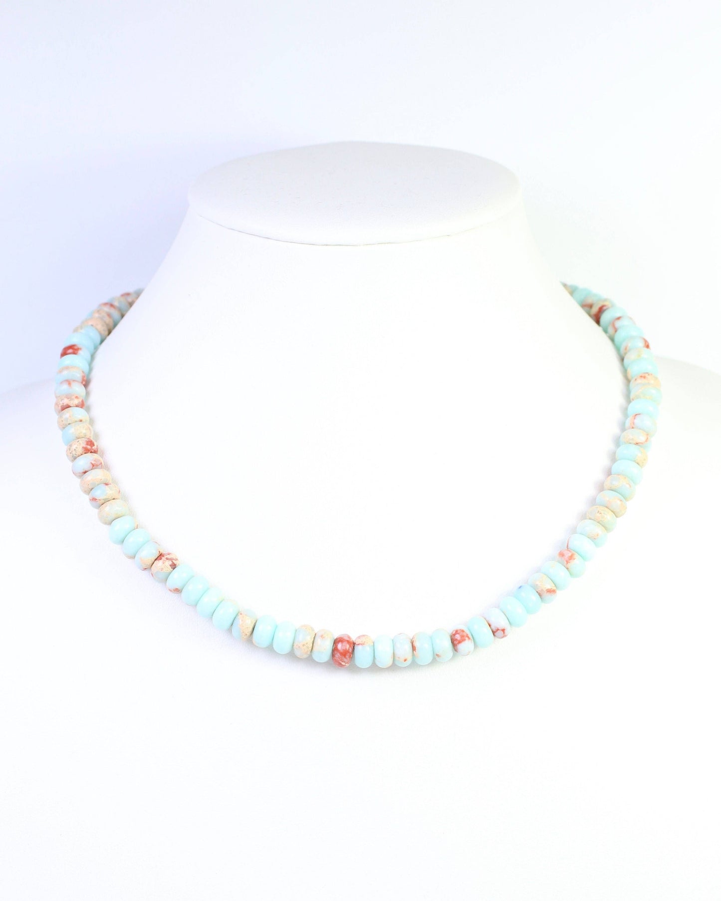 Caroline Hill - Gisela Stone Beaded Oval Clasp Necklace Multi: Default Caroline Hill