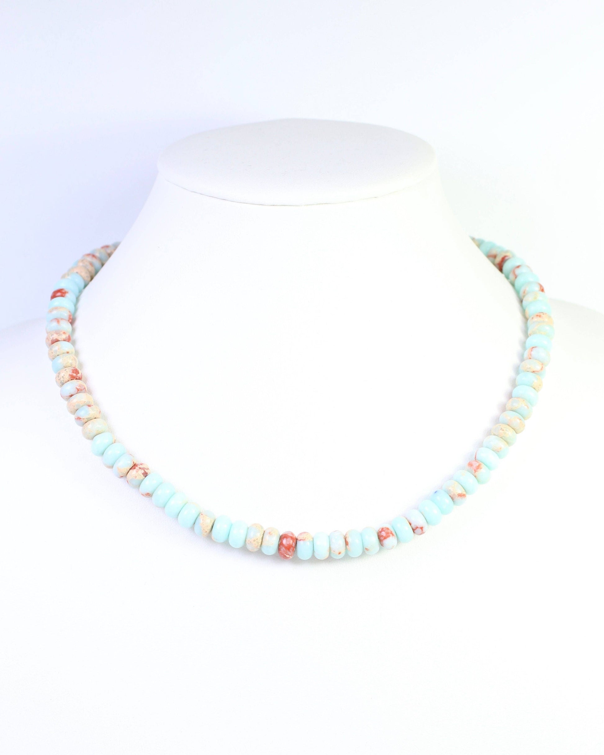 Caroline Hill - Gisela Stone Beaded Oval Clasp Necklace Multi: Default Caroline Hill