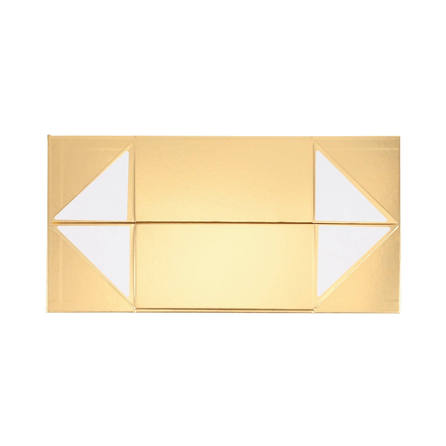 LA Ribbons Wholesale - 8"x 8"x 4" Collapsable ,Gift Box w/ Magnetic Square Flap Lid | Matte Gold LA Ribbons Wholesale