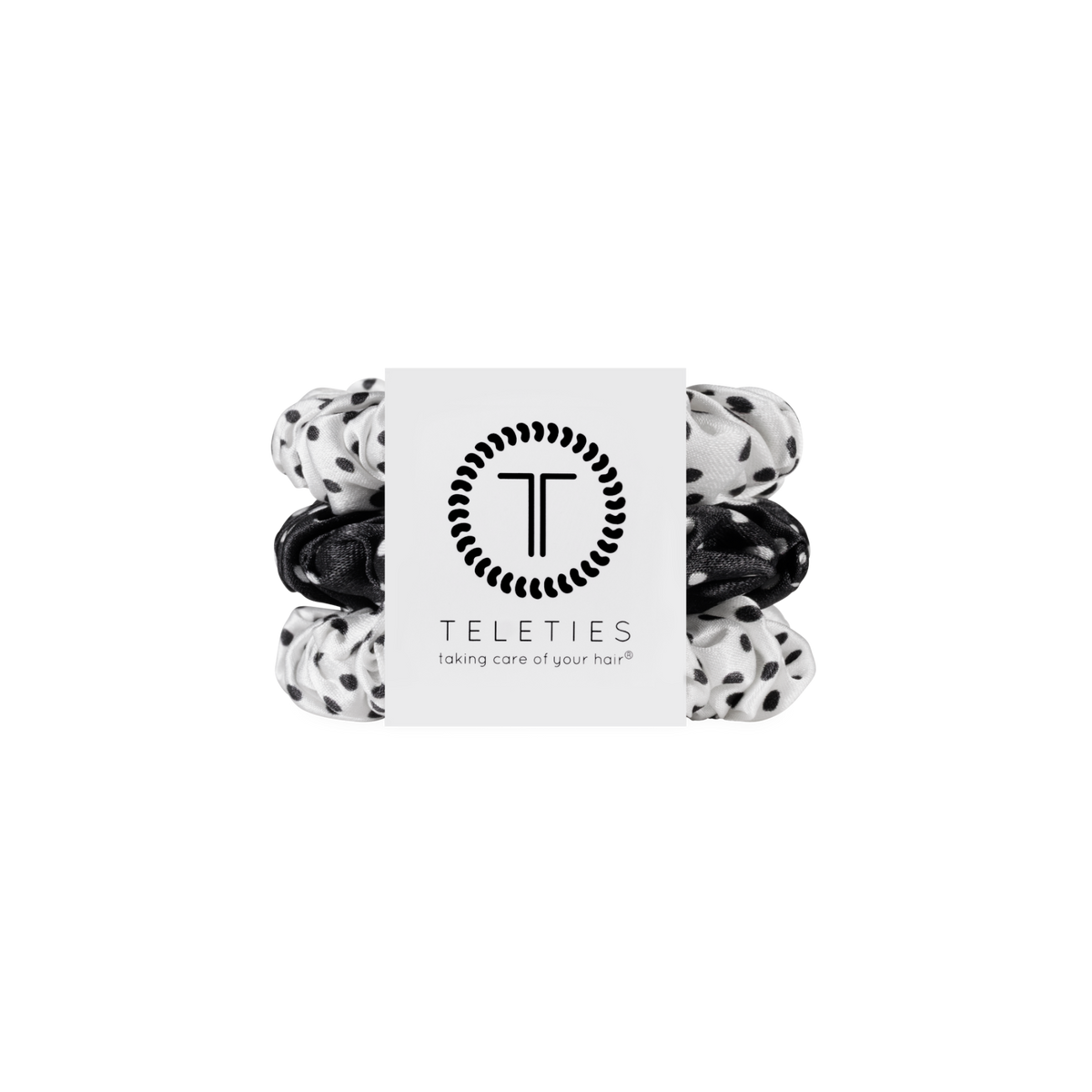 TELETIES - Polka Dot Party Small Silk Scrunchie TELETIES