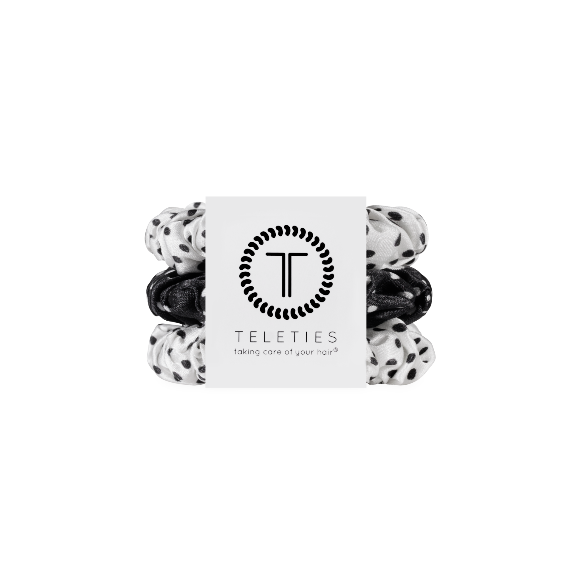 TELETIES - Polka Dot Party Small Silk Scrunchie TELETIES