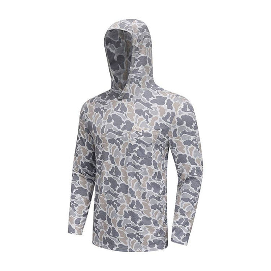 Honey Hole Outdoors - Youth LS Performance Hoodie - Smoke Camo (PRE-ORDER): YXL Honey Hole Outdoors