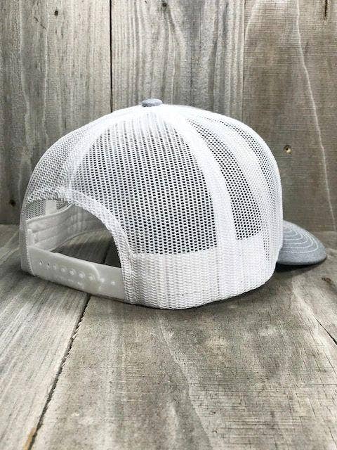 American Flyway Waterfowl - Heather Grey - White Mesh Back - The Original Trucker Hat American Flyway Waterfowl