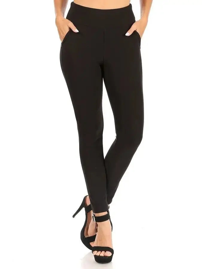 Womens High Waist Sculpting Treggings Skinny Pants