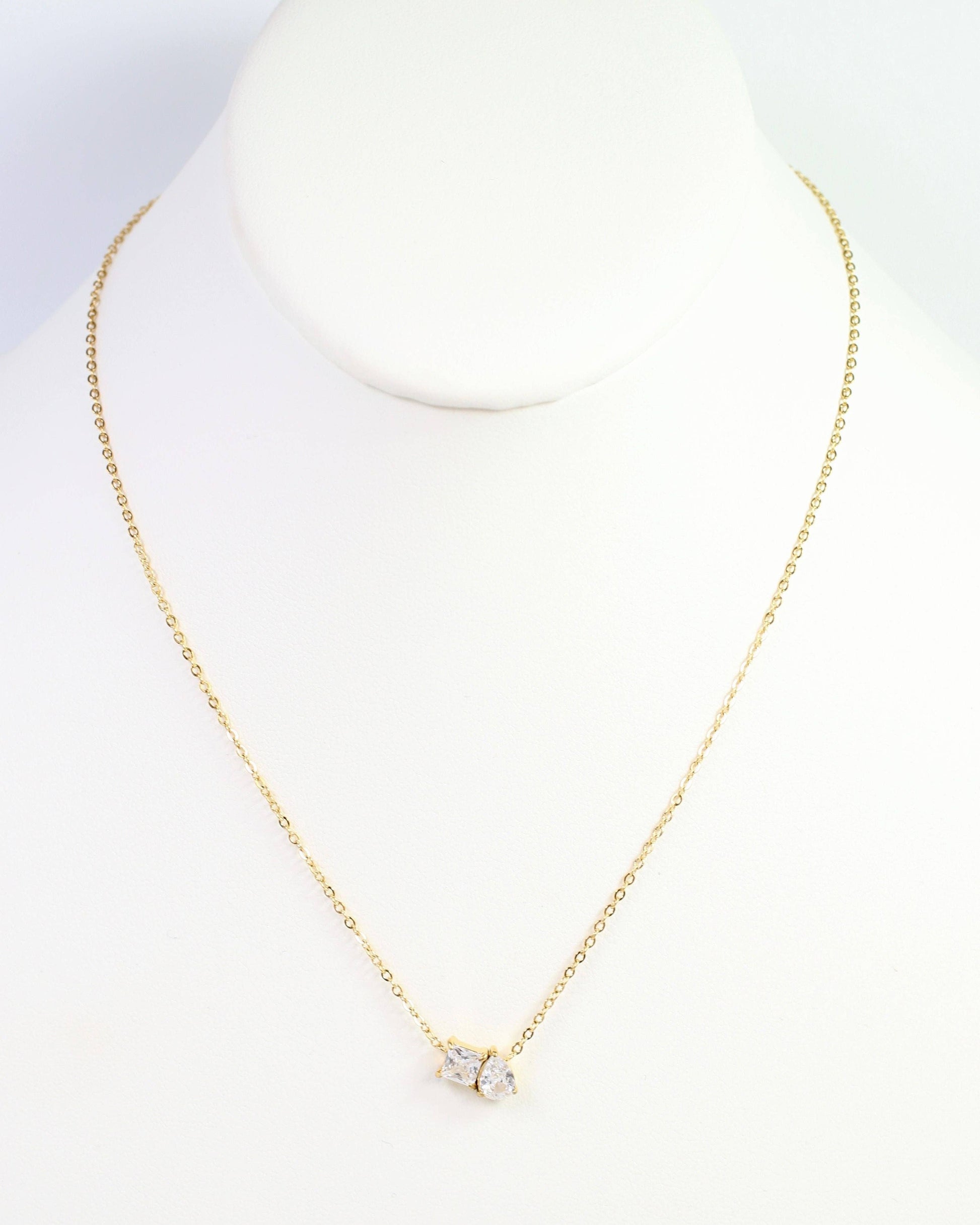 Caroline Hill - Windsor CZ Necklace Gold: Default Caroline Hill