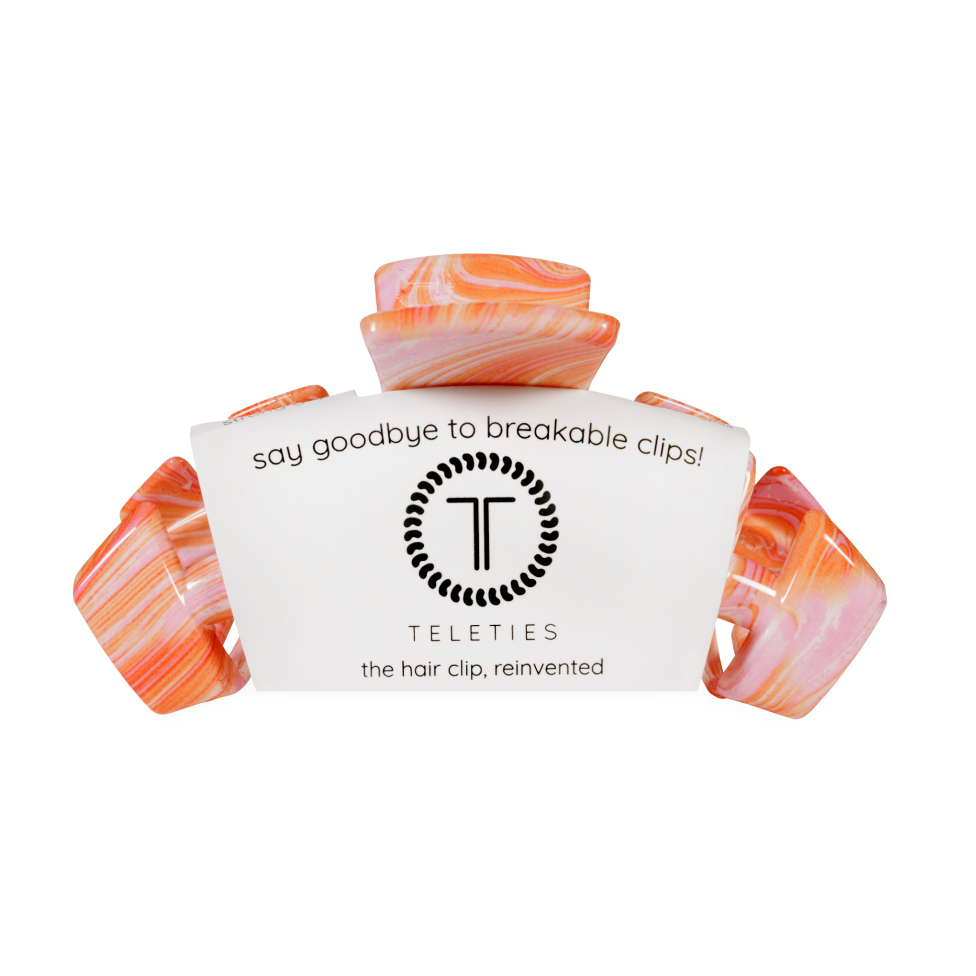 TELETIES - Classic | Just Keep Swimming | Large Hair Clip TELETIES