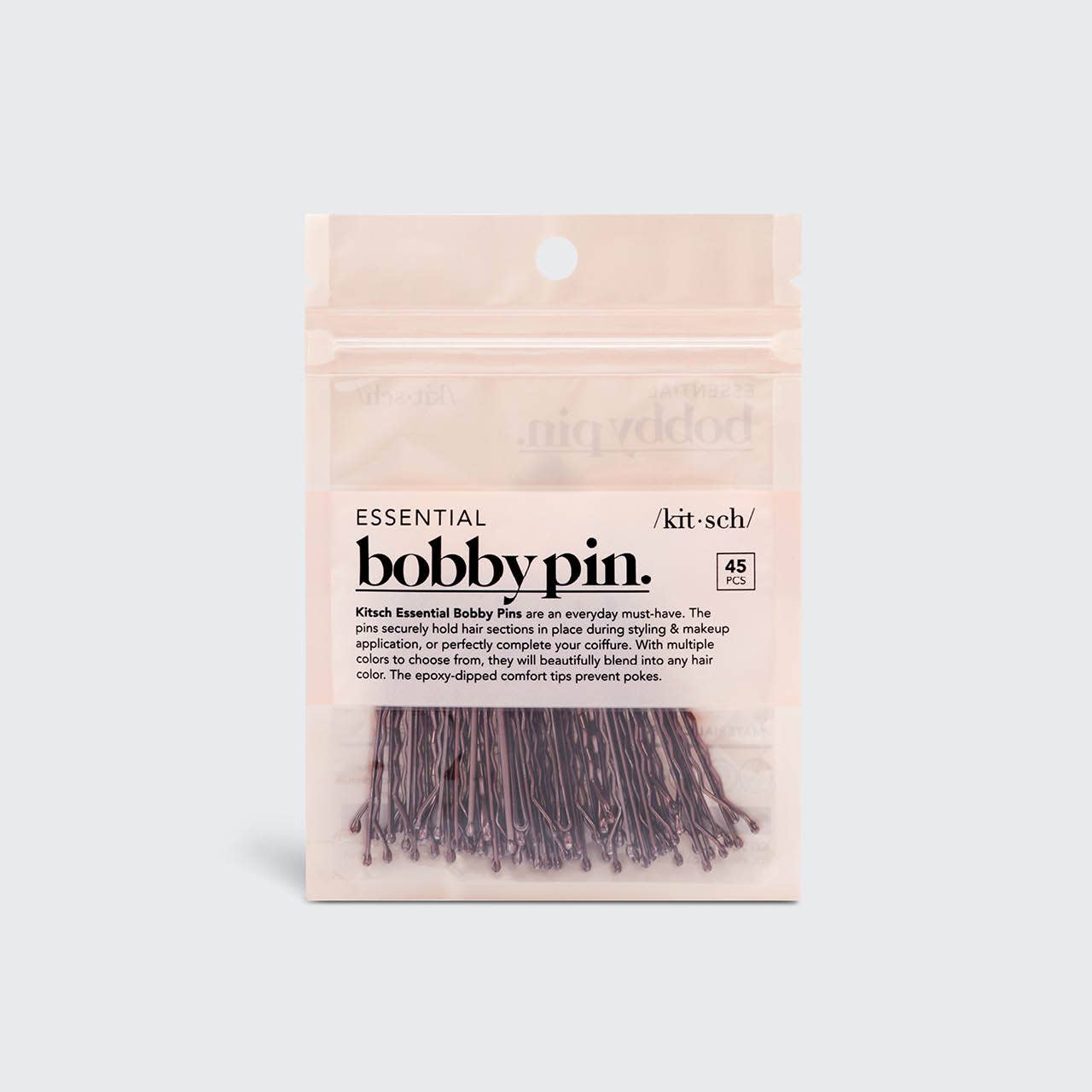 KITSCH - Essential Bobby Pins 45pc - Brown KITSCH