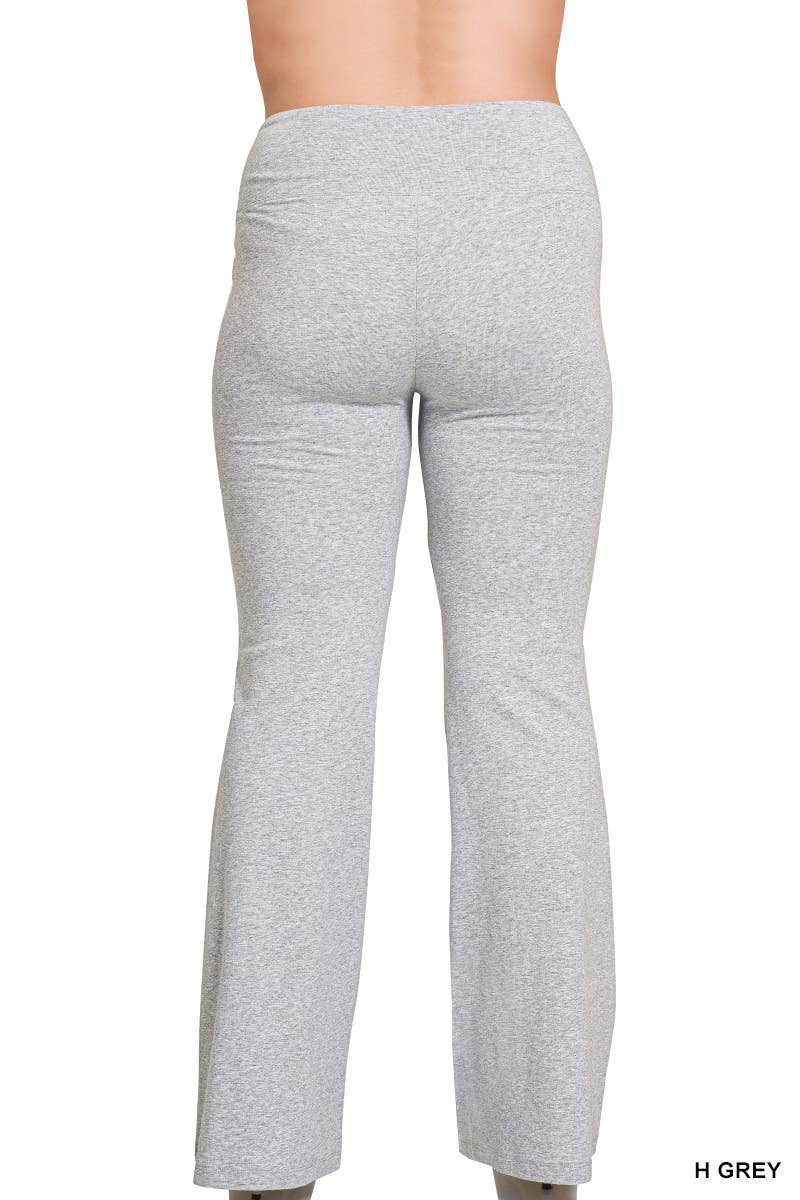 Vanilla Monkey - Plus Wide Waistband Yoga Flare Pants: BLACK / 2-2-2 (1XL-2XL-3XL) Vanilla Monkey