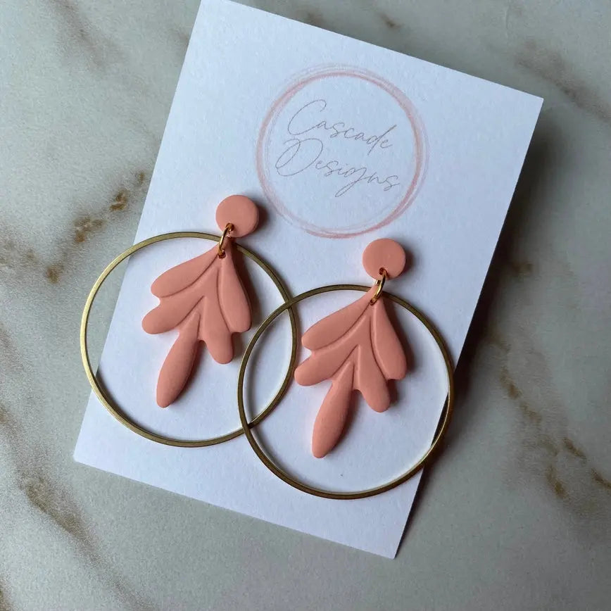 The Rhea Hoop Clay Earrings