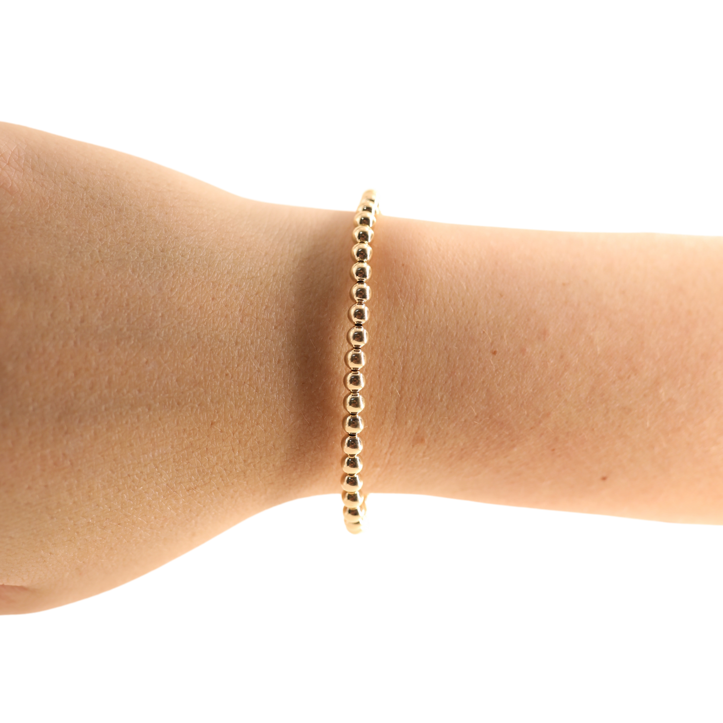 Beaded Blondes - 4MM Gold Beaded Bracelet: Petite 6.25 inch Beaded Blondes