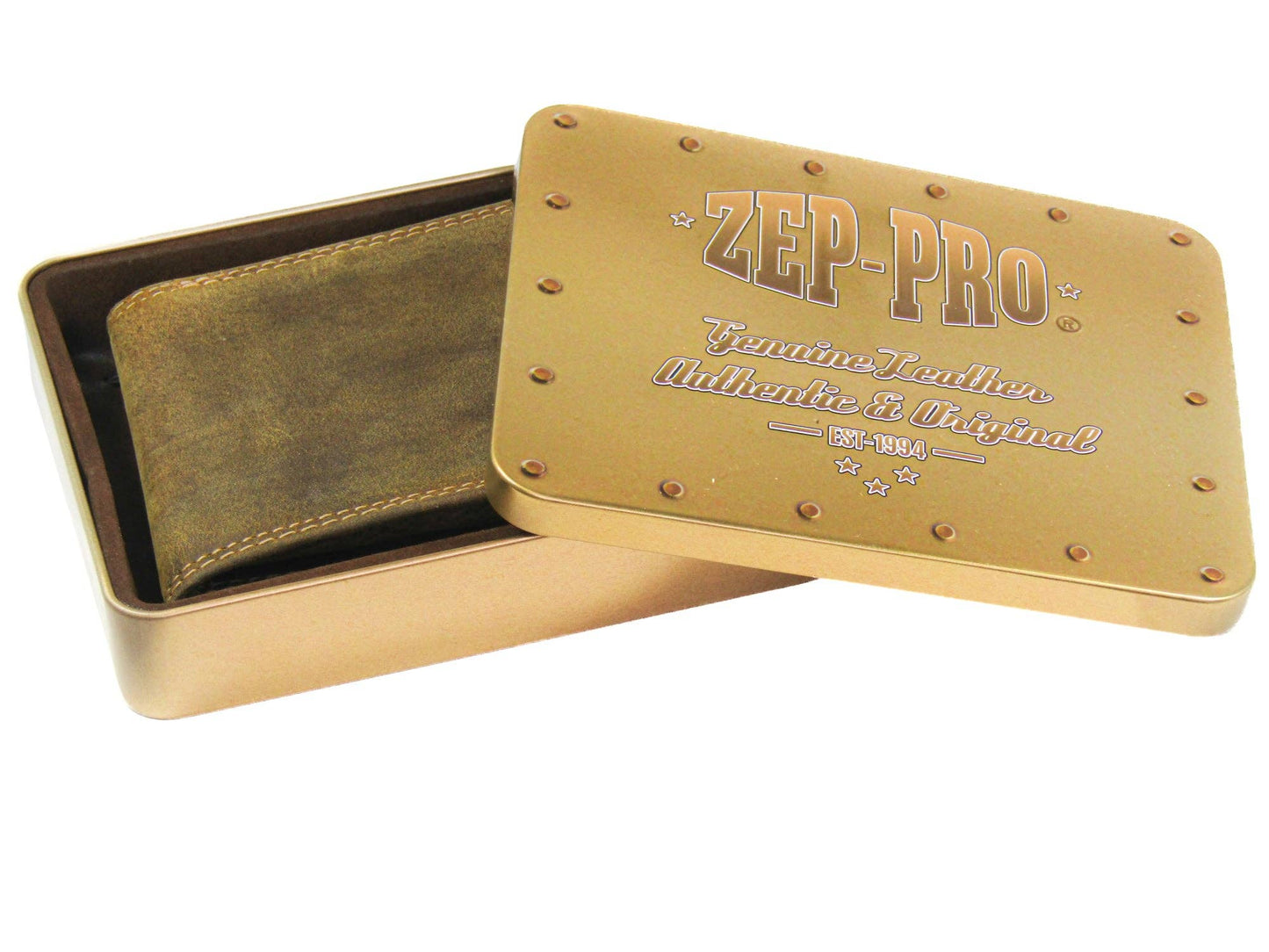 Zep-Pro - Lab Vintage Tan Leather Bifold Wallet Zep-Pro