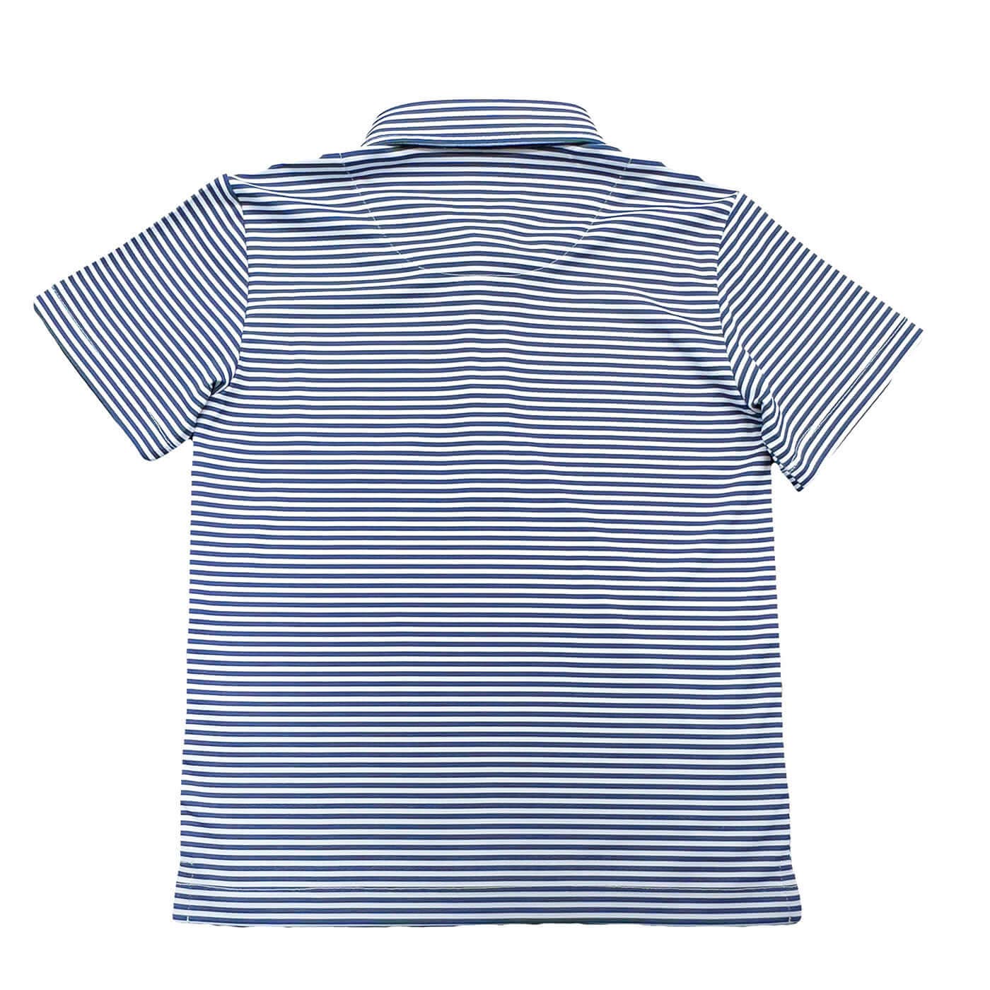 Saltwater Boys Company - Inshore Boys Performance Polo Navy Stripe : Navy Stripe / 6/8 Saltwater Boys Company