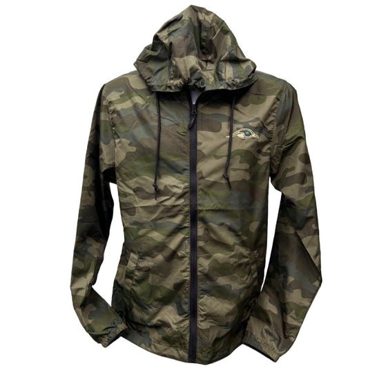 American Flyway Waterfowl - AF Waterfowl Camo Lightweight Full Zip Pullover Windbreaker Jacket - Water Resistant (Copy): X-Large American Flyway Waterfowl