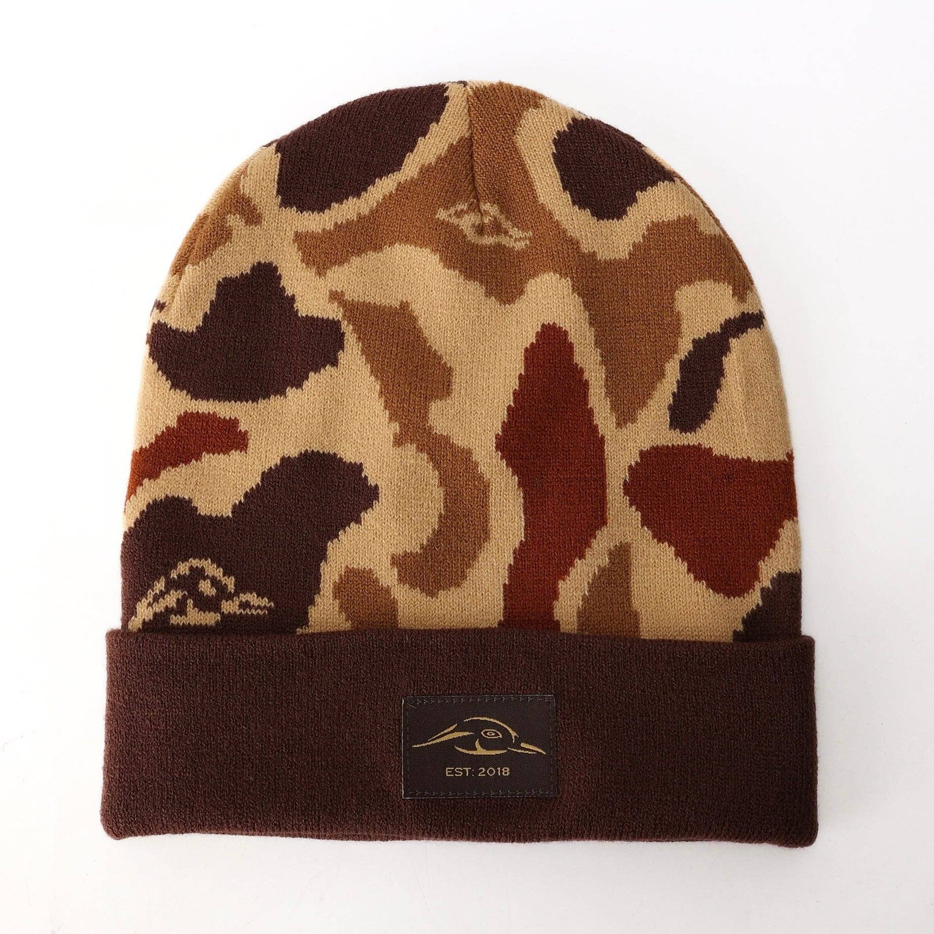 American Flyway Waterfowl - Brown OSC Beanie: BROWN CUFF BROWN OSC American Flyway Waterfowl